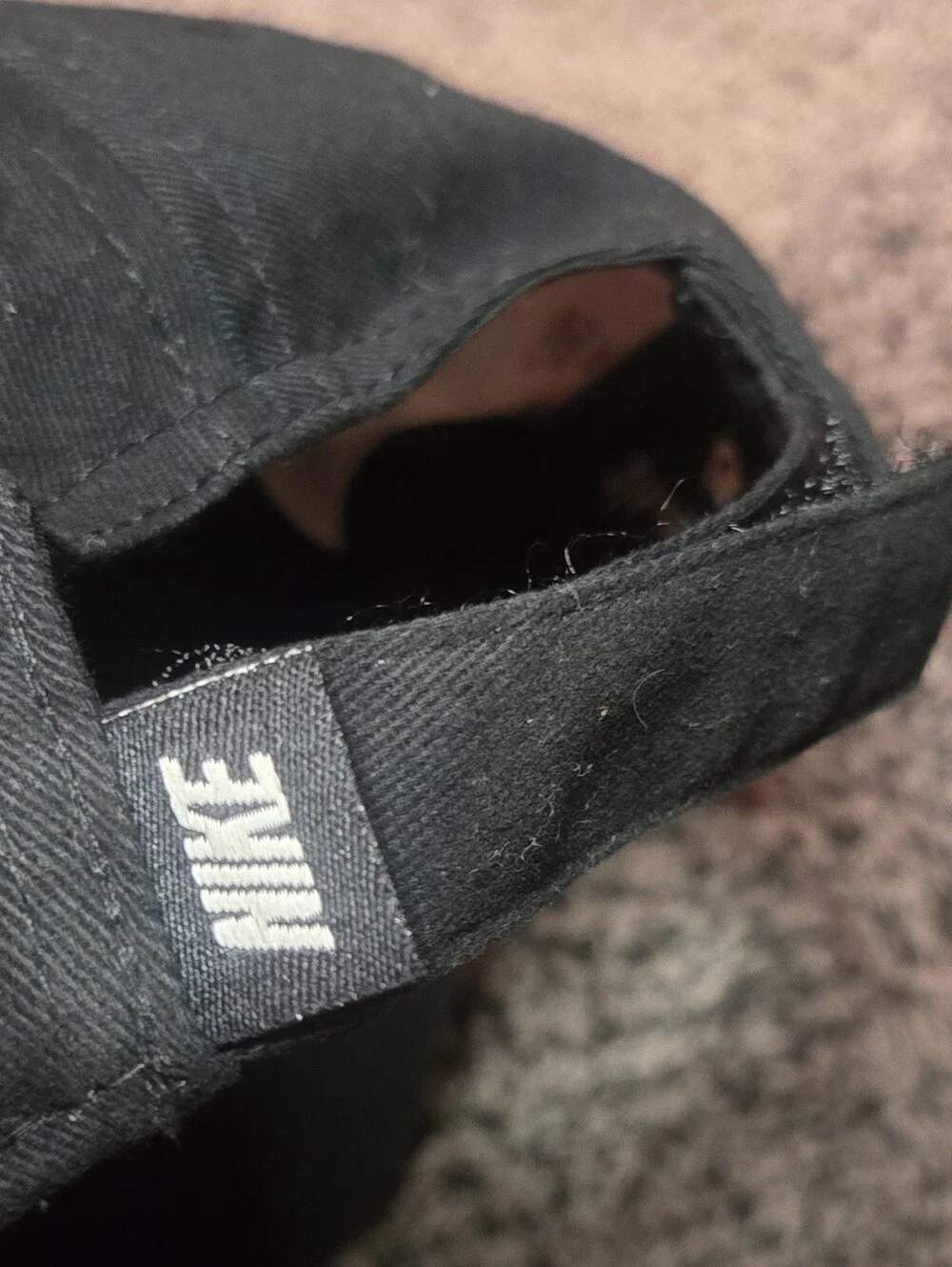 GUC Nike Kids Club Cap Black Baseball Hat Size 4-7 & Adjustable